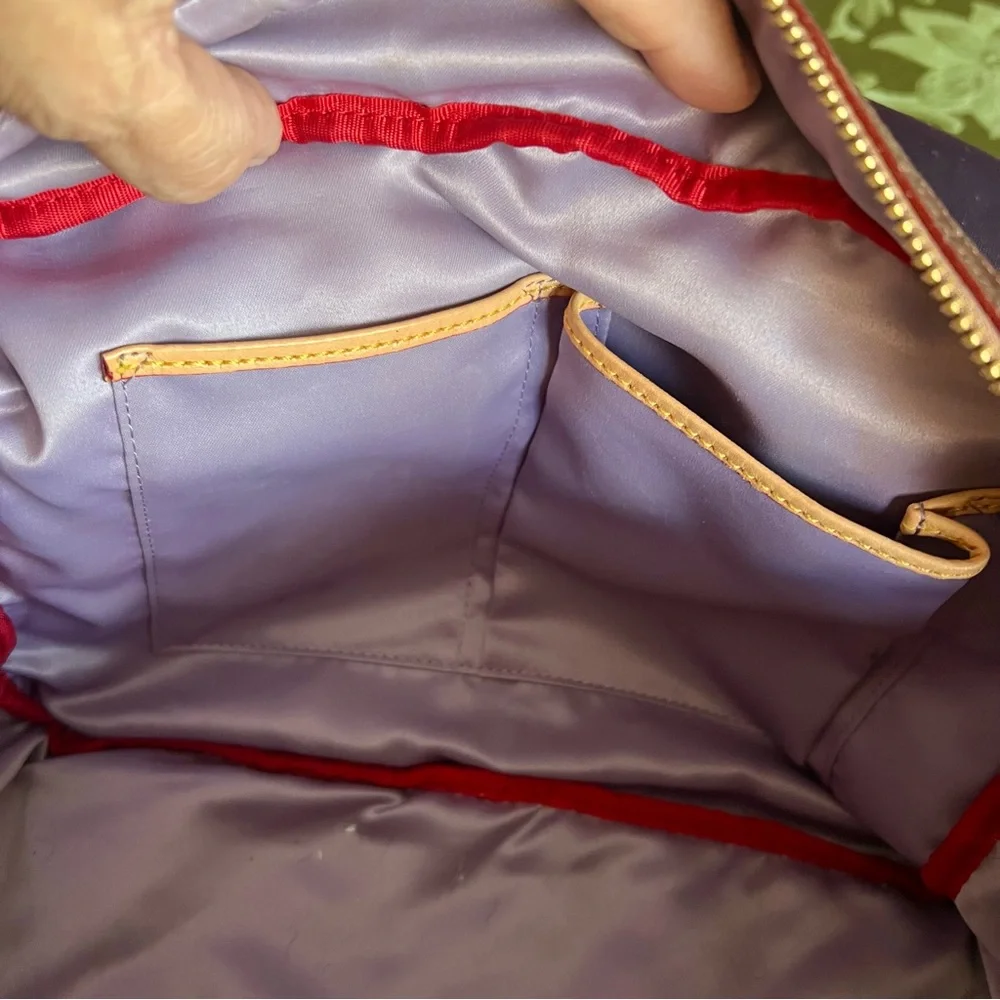 Gorgeous MZ Wallace plum nylon Clara satchel with leather trim & brass h…